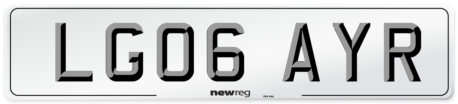 LG06 AYR Number Plate from New Reg